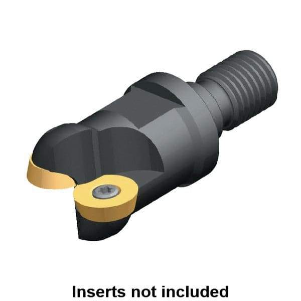 Kennametal - 32mm Cutting Diam, 1.2598" Max Depth of Cut, Modular Connection Indexable Copy End Mill - 2 Inserts, RD.. 1604.. Insert - Exact Tool & Supply