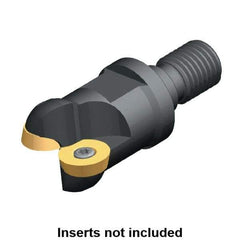 Kennametal - 32mm Cutting Diam, 1.2598" Max Depth of Cut, Modular Connection Indexable Copy End Mill - 2 Inserts, RD.. 1604.. Insert - Exact Tool & Supply