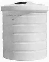 Made in USA - 100 Gallon Tapered Cylinder Linear Polyethylene Double Wall Tank - 39" High x 35" Diam - Exact Tool & Supply