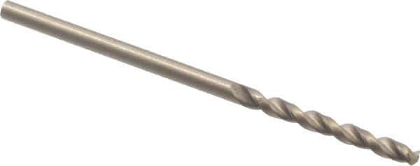 Cleveland - #46 135° Parabolic Flute Cobalt Screw Machine Drill Bit - Oxide/Gold Finish, Right Hand Cut, 3/4" Flute Length, 1-3/4" OAL, Split Point, Straight Shank - Exact Tool & Supply