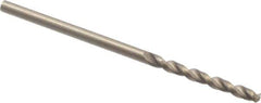 Cleveland - #46 135° Parabolic Flute Cobalt Screw Machine Drill Bit - Oxide/Gold Finish, Right Hand Cut, 3/4" Flute Length, 1-3/4" OAL, Split Point, Straight Shank - Exact Tool & Supply