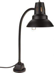 Electrix - 22 Inch, Gooseneck, Magnetic Mounted, Incandescent, Black, General Purpose Task Light - 100 Watt, Nonmagnifying - Exact Tool & Supply