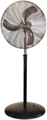 Airmaster - 24" Blade, 5,387 Max CFM, Single Phase Oscillating Pedestal Fan - 2.5 Amps, 115 Volts, 3 Speed - Exact Tool & Supply
