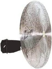 Airmaster - 24" Blade, 5,548 Max CFM, Single Phase Oscillating Wall Mounting Fan - 3.2 Amps, 115 Volts, 3 Speed - Exact Tool & Supply