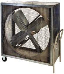 Airmaster - 48" Blade, 1 hp, 17,770 Max CFM, Portable Cabinet Fans - 11.9 Amps, 115 Volts, 1 Speed - Exact Tool & Supply