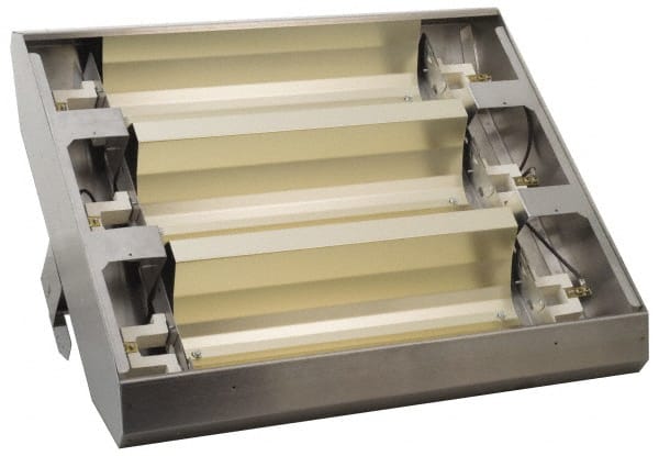 Fostoria - 24" Long x 21-1/2" Wide x 10-7/8" High, 240 Volt, Infrared Suspended Heater - Exact Tool & Supply