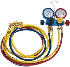 Imperial - 4 Valve Manifold Gauge - With 4 x 5' Hose - Exact Tool & Supply