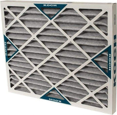 Made in USA - 20" Noml Height x 25" Noml Width x 2" Noml Depth, 70% Capture Efficiency, Wire-Backed Pleated Air Filter - MERV 8, Cotton/Polyester & Activated Carbon, Integrated Beverage Board Frame, 500 Max FPM, 1,740 CFM, For Any Unit - Exact Tool & Supply