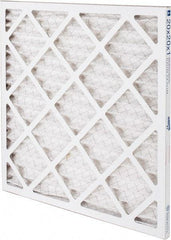 Made in USA - 20" Noml Height x 20" Noml Width x 1" Noml Depth, 35% Capture Efficiency, Wire-Backed Pleated Air Filter - MERV 8, Synthetic, Integrated Paperboard Frame, 300 Max FPM, 825 CFM, For Any Unit - Exact Tool & Supply