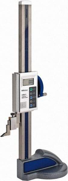 Mitutoyo - 12" Electronic Height Gage - 0.0005" Resolution, Accurate to 0.0015", LCD Display, SPC Data Output - Exact Tool & Supply