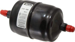 Parker - 1/4" Connection, 2-1/2" Diam, 5.27" Long, Refrigeration Liquid Line Filter Dryer - 5-5/8" Cutout Length, 101 Drops Water Capacity - Exact Tool & Supply