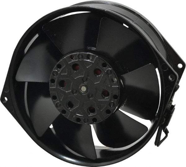 EBM Papst - 115 Volts, AC, 233 CFM, Round Tube Axial Fan - 0.36 Amp Rating, 5.91" High x 5.91" Wide x 2.17" Deep - Exact Tool & Supply