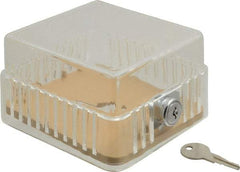 Value Collection - Plastic, Solid Base Thermostat Guard - 3-1/2" Inside Width x 2-1/2" Inside Depth x 3-7/8" Inside Height - Exact Tool & Supply