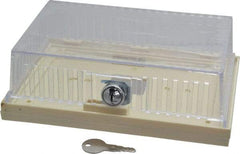 Value Collection - Plastic, Dual Base Thermostat Guard - 7-5/8" Inside Width x 2-1/8" Inside Depth x 4-1/4" Inside Height - Exact Tool & Supply