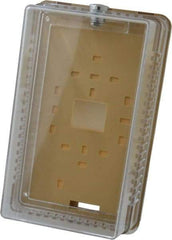 Value Collection - Plastic, Dual Base Thermostat Guard - 5-3/8" Inside Width x 3-1/4" Inside Depth x 8-1/4" Inside Height - Exact Tool & Supply