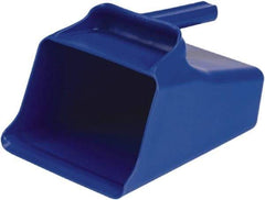 Remco - 128 oz Blue Polypropylene Flat Bottom Scoop - 8.7" Wide x 6.7" Deep Bowl, 11" OAL - Exact Tool & Supply
