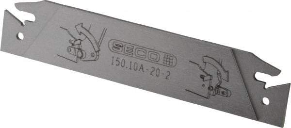 Seco - 0.843" Blade Height, 0.071" Blade Width, 4.72" OAL, Neutral Cut, Double End Indexable Cut-Off Blade - 150.10A Blade, 150.10 Series - Exact Tool & Supply