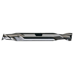 ‎27/64″ × 1/2″ × 13/16″ × 4-1/8″ RHS / RHC HSS HSS Double End 2-Flute Center Cutting Finishing End Mill - TiN - Exact Tool & Supply