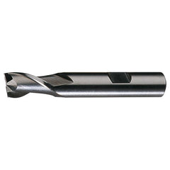 ‎5/8″ × 5/8″ × 1-5/16″ × 3-3/4″ RHS / RHC HSS HSS Single End 2-Flute Center Cutting Keyway Tolerance Finishing End Mill - Bright - Exact Tool & Supply