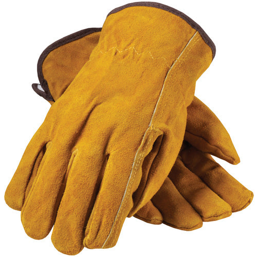 ‎77-238/XL Insulated Drivers Gloves - Split Cowhide Drivers - Reg Grade - White Thermal - Tan - Straight Thumb - Exact Tool & Supply