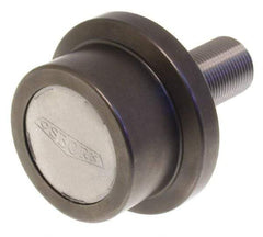 Osborn International - 4" Roller Diam x 2" Width, 1-1/4" Stud Diam x 2-3/4" Length, Flanged Concentric Stud Load Runner - Steel, 1-3/4" Thread Length, 1-1/4-12 Thread, 4-3/4" OAL, 10,500 Lb Dynamic Cap - Exact Tool & Supply