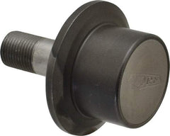 Osborn International - 1-1/2" Roller Diam x 1-3/16" Width, 5/8" Stud Diam x 1-1/2" Length, Flanged Concentric Stud Load Runner - Steel, 3/4" Thread Length, 5/8-18 Thread, 2-11/16" OAL, 1,100 Lb Dynamic Cap - Exact Tool & Supply
