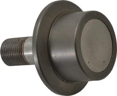 Osborn International - 1-3/4" Roller Diam x 1-3/16" Width, 3/4" Stud Diam x 1-3/4" Length, Flanged Concentric Stud Load Runner - Steel, 7/8" Thread Length, 3/4-16 Thread, 2-15/16" OAL, 1,100 Lb Dynamic Cap - Exact Tool & Supply