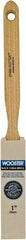 Wooster Brush - 1" Flat Hog Sash Brush - 2-7/16" Bristle Length, 5-1/8" Maple Fluted Handle - Exact Tool & Supply