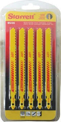 Starrett - 5" Long, 6 Teeth per Inch, Bi-Metal Jig Saw Blade - Toothed Edge, 3/8" Wide x 0.05" Thick, U-Shank, Alternate Tooth Set - Exact Tool & Supply