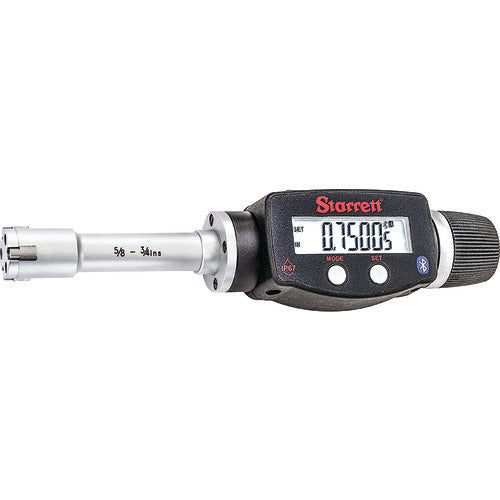 ‎Starrett 770BXTZ-750 Electronic Digital Internal Micrometer with Bluetooth, SPC Output, 5/8-3/4″ Range, .00005″ Resolution - Exact Tool & Supply