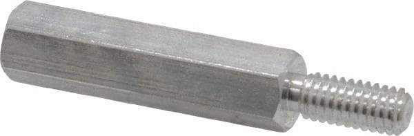 Electro Hardware - M4x0.70, 33.53mm OAL, 6mm Across Flats, Aluminum Hex Male/Female Circuit Board Standoffs - 11.1mm Thread Depth, 24mm Body Length, Uncoated - Exact Tool & Supply