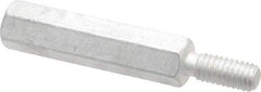 Electro Hardware - M4x0.70, 34.53mm OAL, 6mm Across Flats, Aluminum Hex Male/Female Circuit Board Standoffs - 11.1mm Thread Depth, 25mm Body Length, Uncoated - Exact Tool & Supply