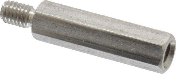 Electro Hardware - M3x0.50, 21.76mm OAL, 4.5mm Across Flats, Stainless Steel Hex Male/Female Circuit Board Standoffs - 6.4mm Thread Depth, 17mm Body Length, Uncoated - Exact Tool & Supply