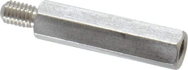 Electro Hardware - M3x0.50, 22.76mm OAL, 4.5mm Across Flats, Stainless Steel Hex Male/Female Circuit Board Standoffs - 6.4mm Thread Depth, 18mm Body Length, Uncoated - Exact Tool & Supply