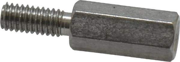 Electro Hardware - M4x0.70, 23.53mm OAL, 6mm Across Flats, Stainless Steel Hex Male/Female Circuit Board Standoffs - 11.1mm Thread Depth, 14mm Body Length, Uncoated - Exact Tool & Supply