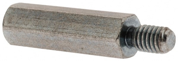 Electro Hardware - #10-32, 3-3/8" OAL, 3/8" Across Flats, Brass Male/Female Hex Circuit Board Standoff - Exact Tool & Supply