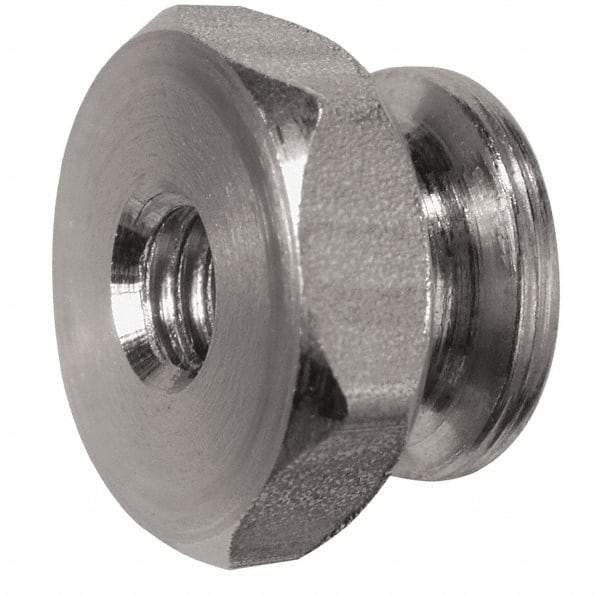 Electro Hardware - #10-24 UNC Thread, Uncoated, Grade 303 Stainless Steel Hex Thumb Nut - 11/32" Overall Height, 1/2" Head Diam - Exact Tool & Supply