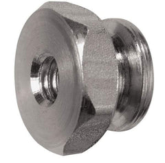Electro Hardware - #10-24 UNC Thread, Uncoated, Grade 303 Stainless Steel Hex Thumb Nut - 11/32" Overall Height, 1/2" Head Diam - Exact Tool & Supply