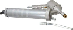 PRO-LUBE - 4,800 Max psi, Rigid Air-Operated Grease Gun - 14 oz (Cartridge) Capacity, 1/8 Thread Outlet, 40 Strokes per oz, Bulk, Cartridge, Filler Pump & Suction Fill, Includes 4 Jaw Coupler - Exact Tool & Supply