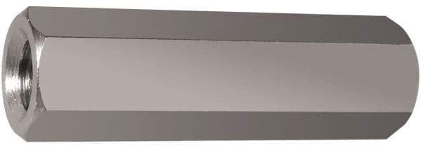 Electro Hardware - M3x0.50, 21mm OAL, 4.5mm Across Flats, Stainless Steel Hex Partially Threaded Female Circuit Board Standoffs - 6.4mm Thread Depth, 21mm Body Length, Uncoated - Exact Tool & Supply