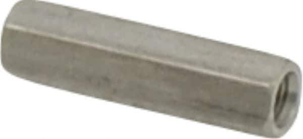 Electro Hardware - M3x0.50, 17mm OAL, 4.5mm Across Flats, Stainless Steel Hex Fully Threaded Female Circuit Board Standoffs - 17mm Thread Depth, 17mm Body Length, Uncoated - Exact Tool & Supply