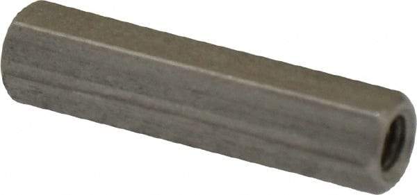 Electro Hardware - M3x0.50, 20mm OAL, 4.5mm Across Flats, Stainless Steel Hex Partially Threaded Female Circuit Board Standoffs - 6.4mm Thread Depth, 20mm Body Length, Uncoated - Exact Tool & Supply