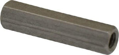 Electro Hardware - M3x0.50, 20mm OAL, 4.5mm Across Flats, Stainless Steel Hex Partially Threaded Female Circuit Board Standoffs - 6.4mm Thread Depth, 20mm Body Length, Uncoated - Exact Tool & Supply