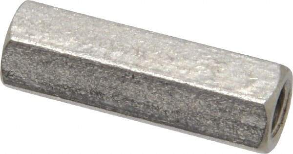 Electro Hardware - M4x0.70, 19mm OAL, 6mm Across Flats, Stainless Steel Hex Fully Threaded Female Circuit Board Standoffs - 19mm Thread Depth, 19mm Body Length, Uncoated - Exact Tool & Supply