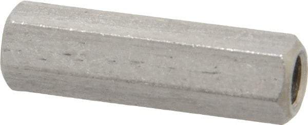 Electro Hardware - M4x0.70, 22mm OAL, 6mm Across Flats, Stainless Steel Hex Partially Threaded Female Circuit Board Standoffs - 22mm Thread Depth, 22mm Body Length, Uncoated - Exact Tool & Supply