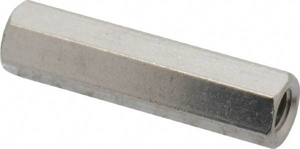 Electro Hardware - M4x0.70, 25mm OAL, 6mm Across Flats, Stainless Steel Hex Partially Threaded Female Circuit Board Standoffs - 25mm Thread Depth, 25mm Body Length, Uncoated - Exact Tool & Supply