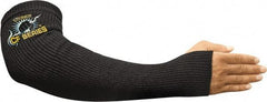 Steiner - Size Universal, Black Carbon Fiber Knit Welding Sleeve - 18" Long Sleeve, Made with Thumb Hole - Exact Tool & Supply