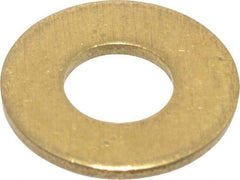 Value Collection - #12 Screw, Brass Standard Flat Washer - 0.228" ID x 1/2" OD, 0.04" Thick, Plain Finish - Exact Tool & Supply