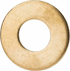 Value Collection - 7/16" Screw, Brass Standard Flat Washer - 0.531" ID x 1-1/4" OD, 0.081" Thick, Plain Finish - Exact Tool & Supply