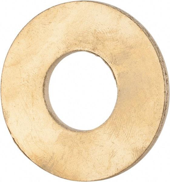 Value Collection - 3/4" Screw, Brass Standard Flat Washer - 0.812" ID x 1-7/8" OD, 0.114" Thick, Plain Finish - Exact Tool & Supply